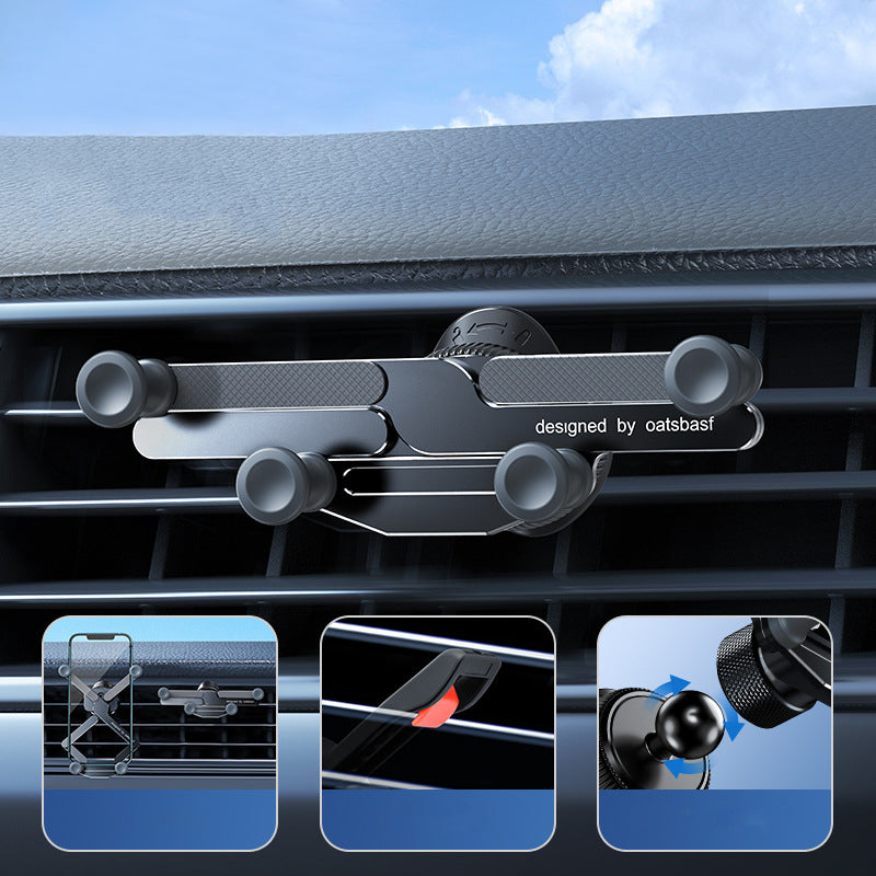 Usynlig roterbar luftventilmontert biltelefonholder