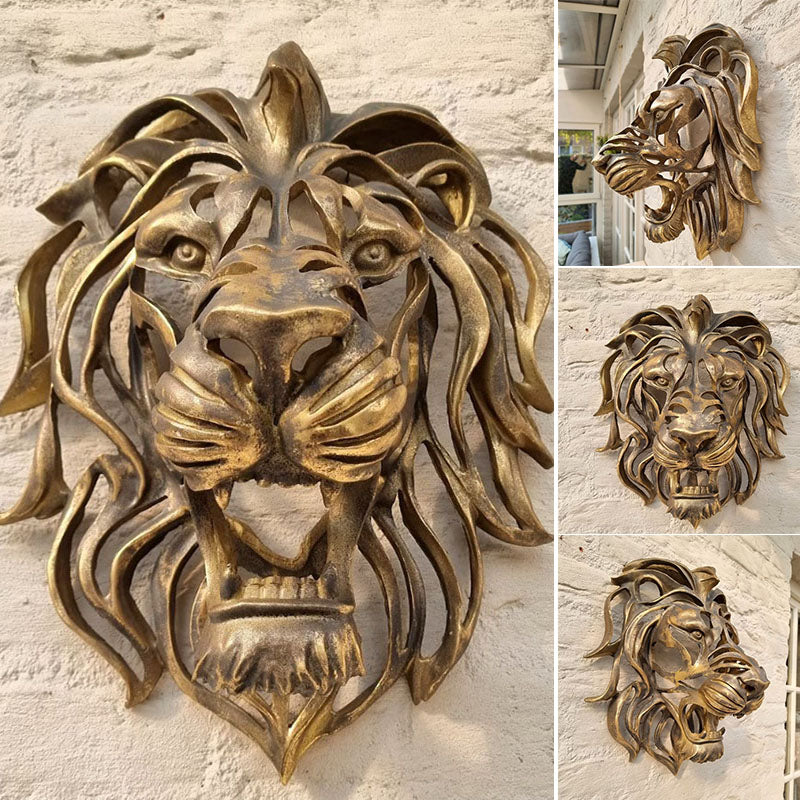 Løvehode veggmontert Art