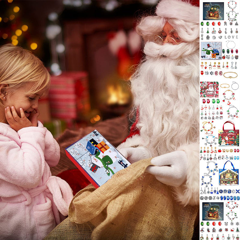 24 dagers nedtellingskalender DIY juleadventskalenderarmbåndsett