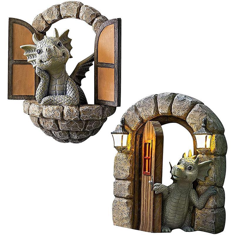 Søt Dragon Statue Ornament
