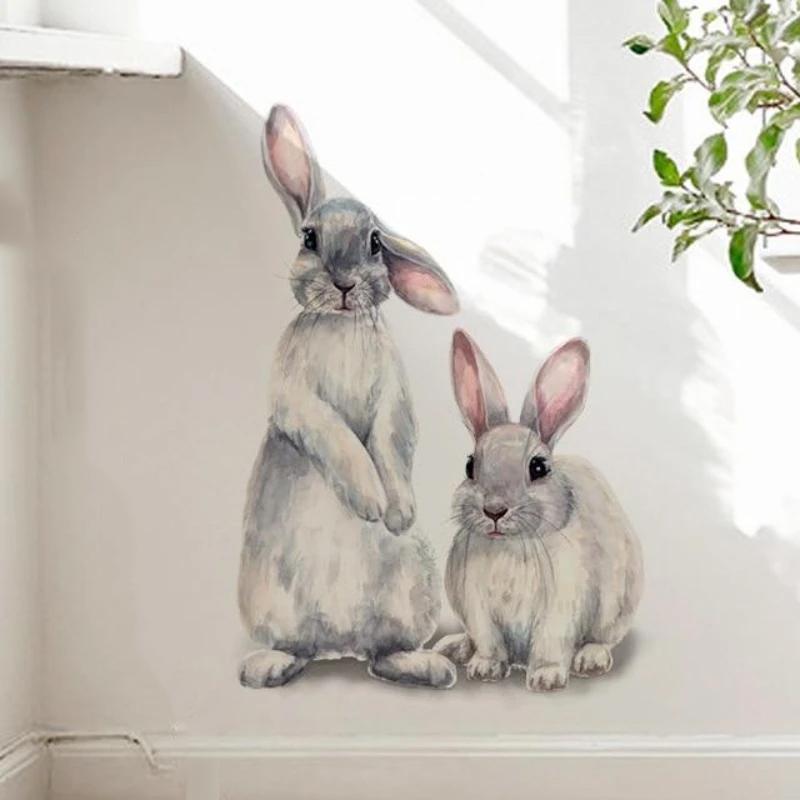 Søte kaniner veggklistremerke