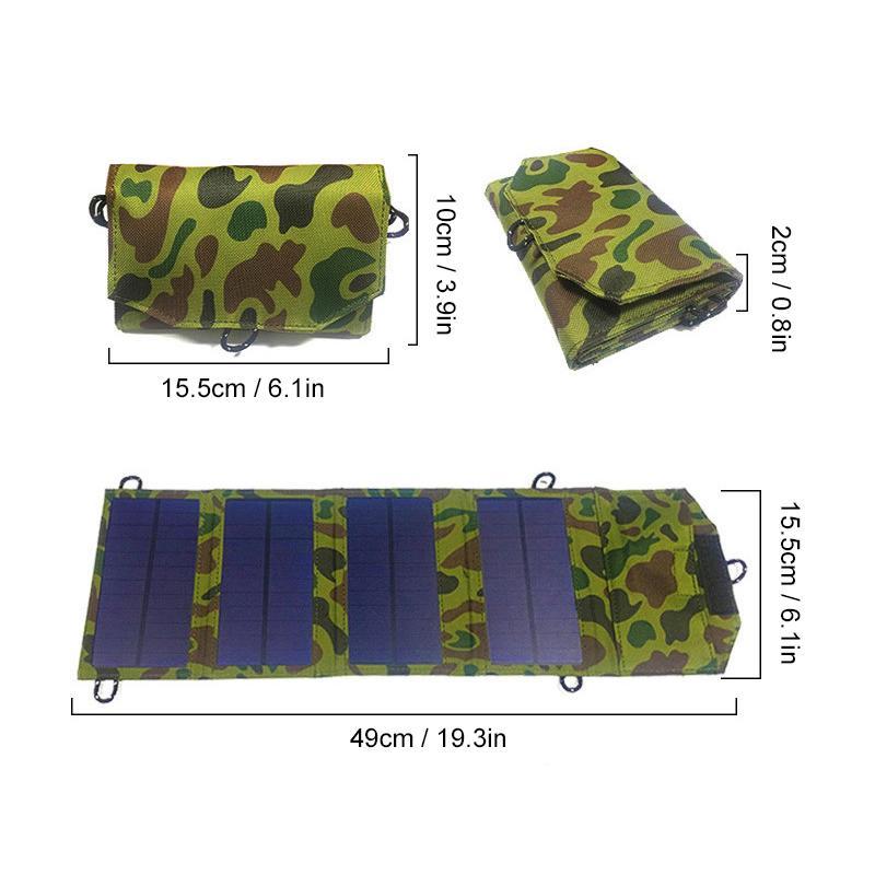 8W bærbar solcellepanellader