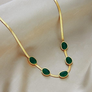 Emerald halskjede armbånd