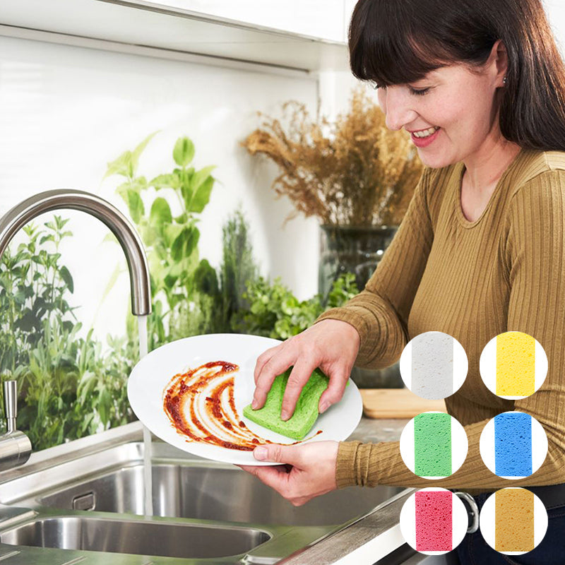 Komprimert farget svamp Kjøkkenhåndkle med oppvaskmiddel